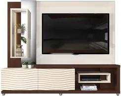 Estante Home Theather TV até 65 Pol. LED Gavetas Ondas 3D Onduras Crem
