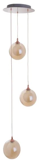 Pendente Led Metal Acrilico Cobre 9w 3000k Aura