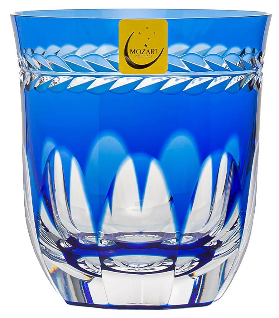 Copo de Cristal Lapidado p/ Whisky - Azul - 17  Azul - 17