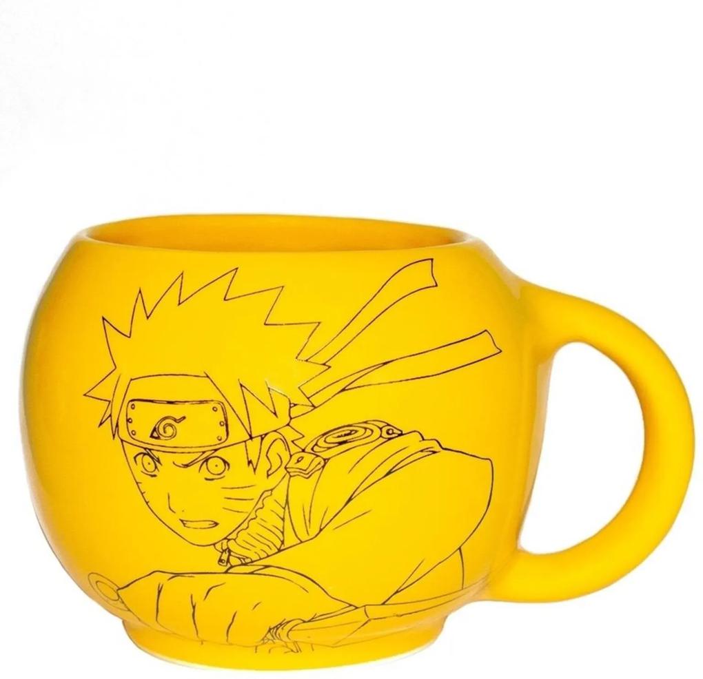 Caneca Naruto Konoha Amarela Incolor