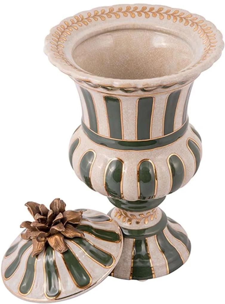 Vaso de porcelana e Bronze - Green Império II