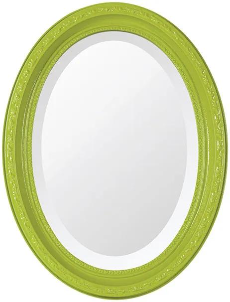 Espelho Oval Bisotê Verde Retrô Pequeno