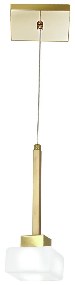 Pendente Cubo Flat Led Integrado 5,5W 2700K 8X8X23Cm Metal E Vidro |Ol... (CROMADO, 110V)