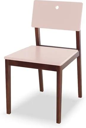 Cadeira Elgin em Madeira Maciça - Rosa Claro