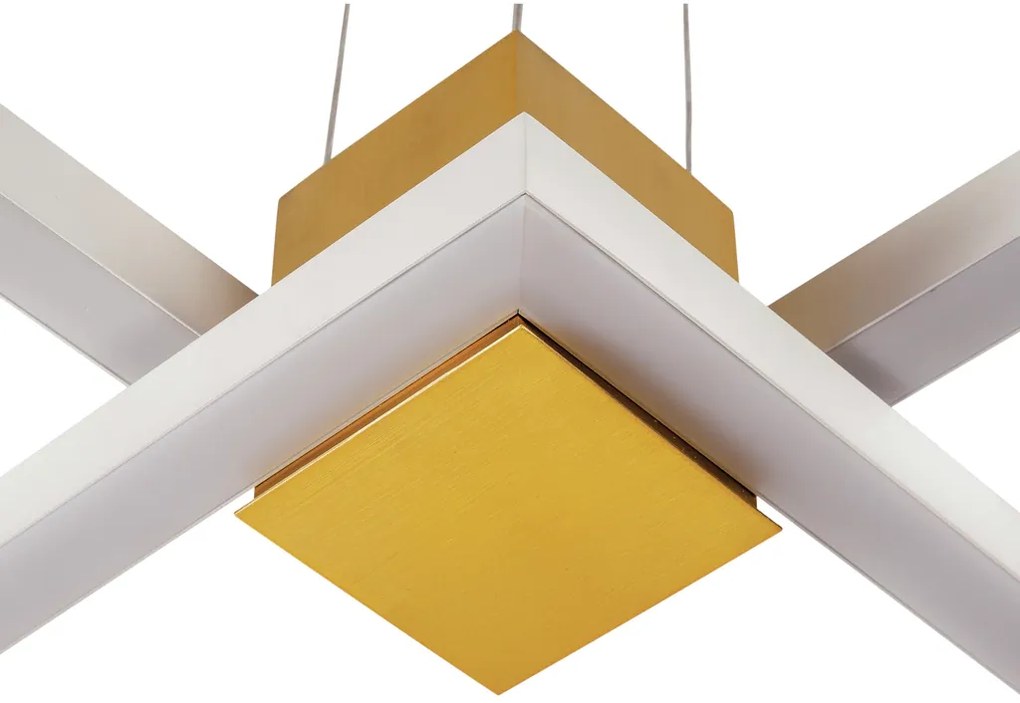 Pendente Mira 42X42Cm Led 48,8W Bivolt | Usina 19272/42 (BT - Branco Texturizado, 4000k)