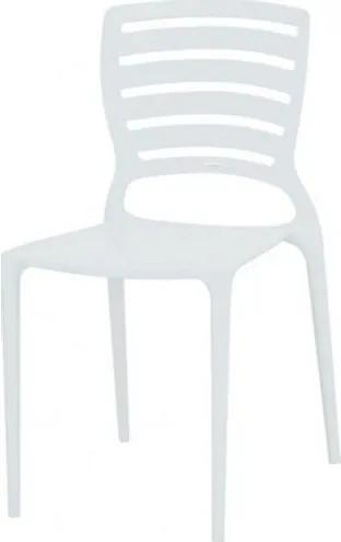 Cadeira Sofia Vazado Horizontal Polipropileno Branco - 5994 Sun House