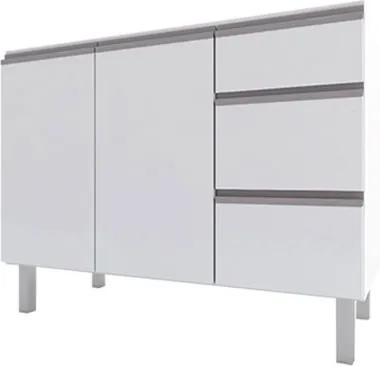 Gabinete para Cozinha 120cm Aço Gaia Flat Branco 115,5x91,2x52cm - Cozimax - Cozimax