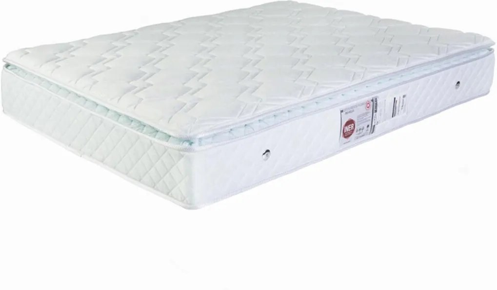 Colchão de Casal Maxi Dream Pillow Top One Side 138X188X28 Branco Luckspuma