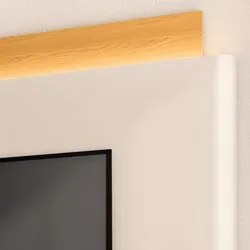 Estante Painel Para TV 85 Pol 220cm Nobre Off White/Cinamomo - HB Móve