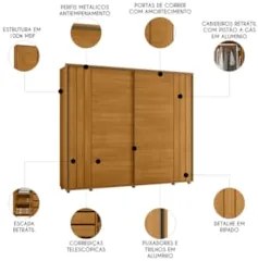 Guarda Roupa Casal 278cm 2 Portas 4 Espelhos Mya Cinamomo Z10 - Mpozen
