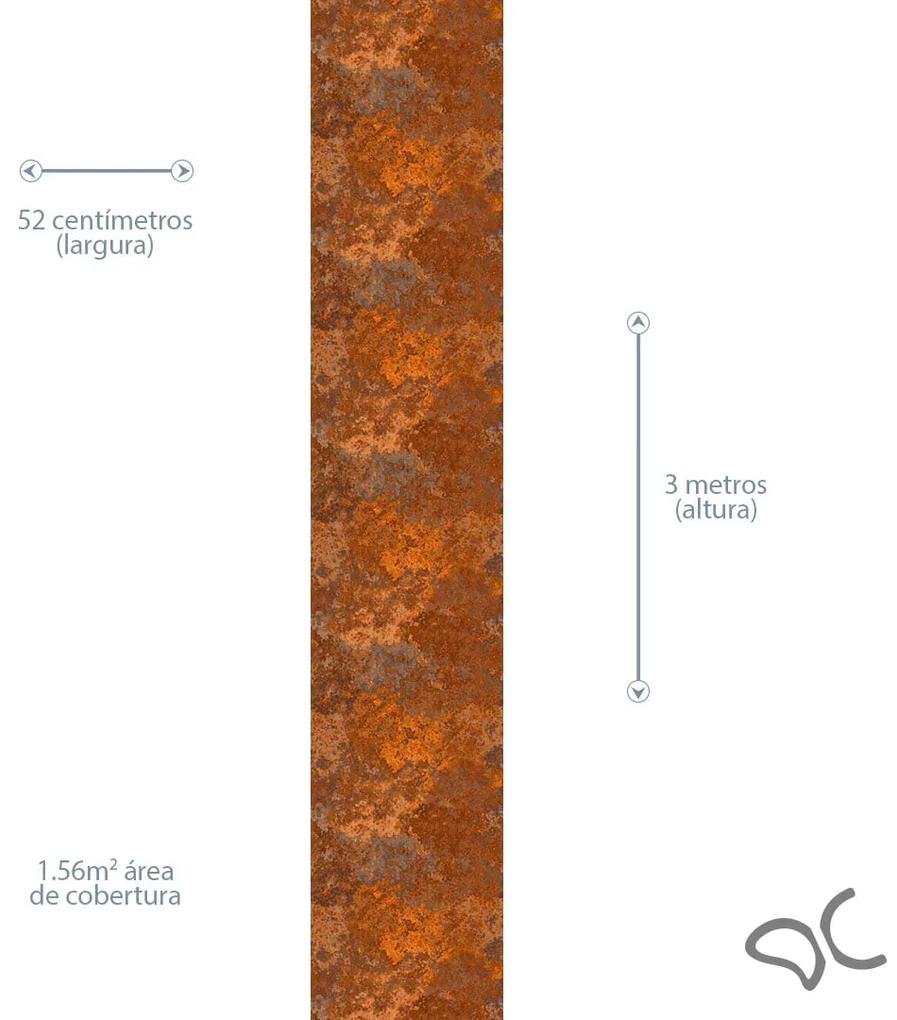 Papel de Parede Aço Corten 0.52m x 3.00m