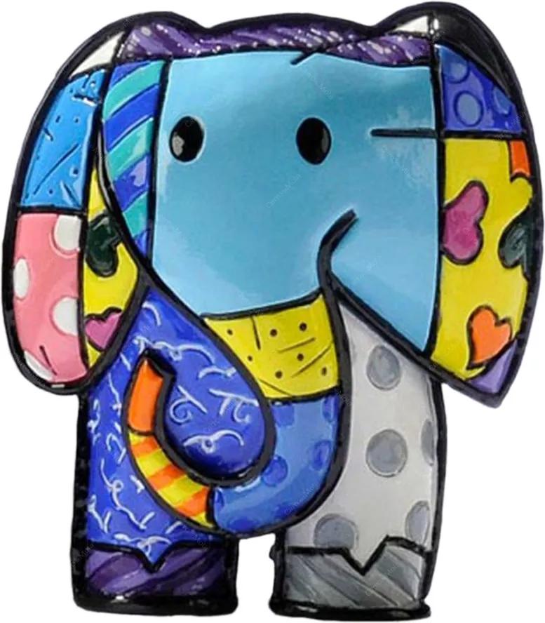 Estatueta Mini Lucky Elephant - Romero Britto - em Resina - 6x5 cm