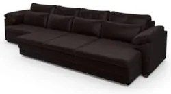 Sofá Retrátil 4 Lugares Para Sala 339cm Dijon Couro Bordô S07 - Mpozen