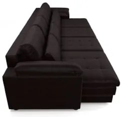 Sofá Retrátil 4 Lugares Para Sala 339cm Dijon Couro Bordô S07 - Mpozen