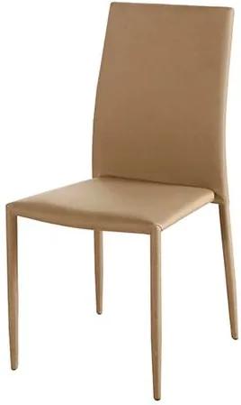 Cadeira Amanda 6606 Estrutura Metal Revestido em Poliester cor Bege Escuro - 44946 - Sun House