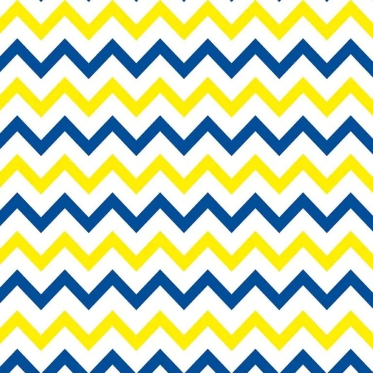 Papel de Parede Chevron Amarelo Azul e branco