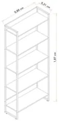 Conjunto Escritório Mesa 150 e Estante Studio Industrial Z28 Branco -