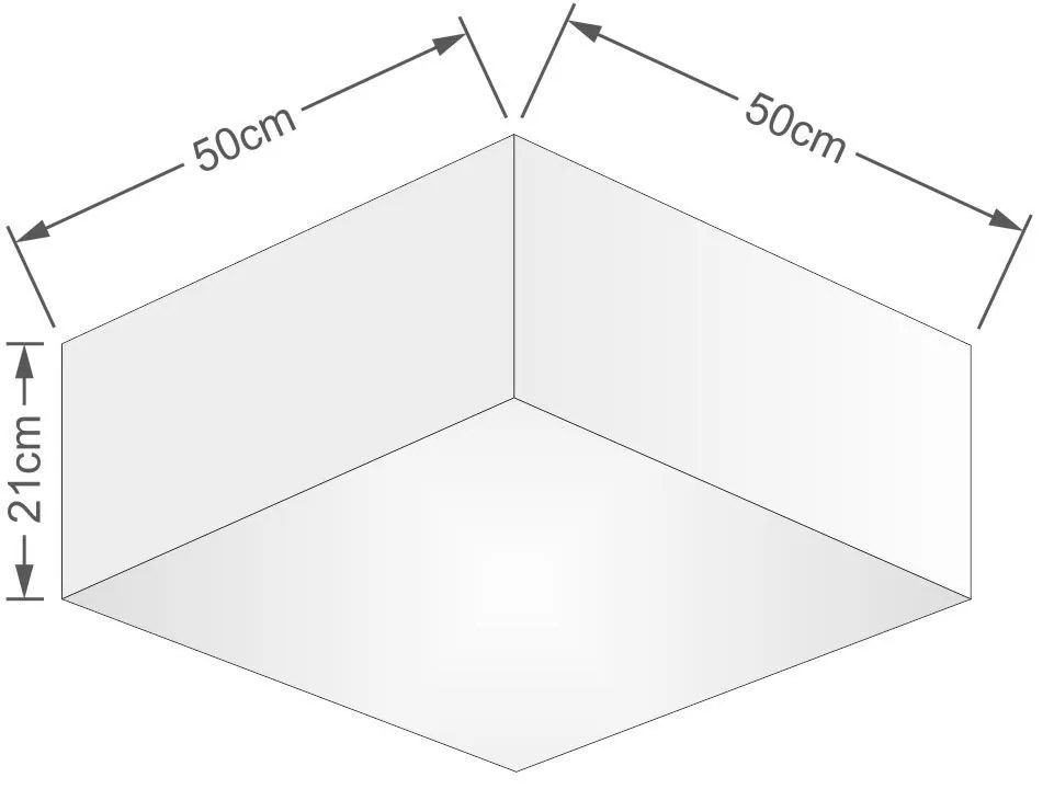 Plafon Para Dormitório Quadrado SD-3012 Cúpula Cor Branco