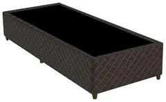 Base Para Cama Box Solteiro 88cm Poliéster Bordado New York Marrom - G