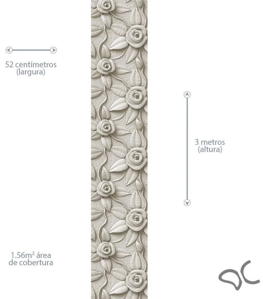 Papel de Parede Melissa Floral 3D 0.52m x 3.00m