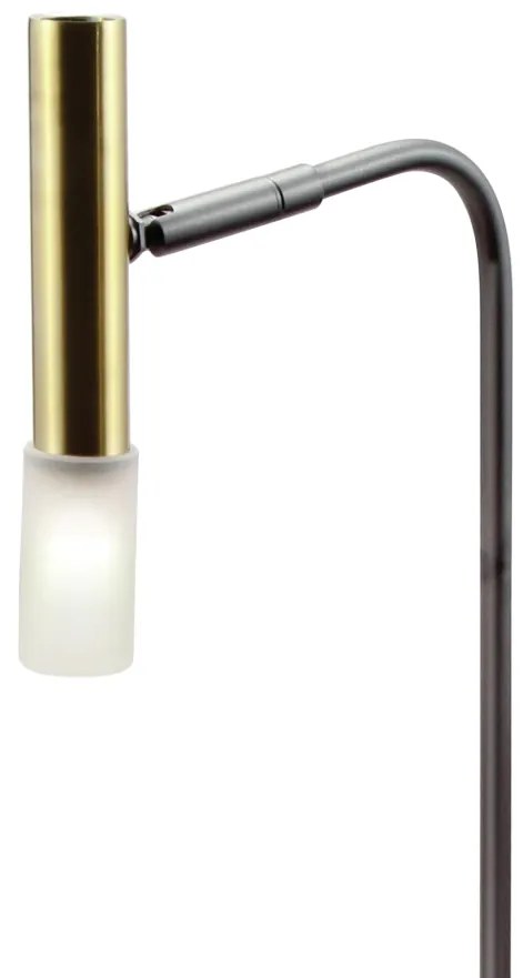 Abajur Flash 20X12X53Cm Tubo Ponteira Acrílico Metal Alumínio 01Xg9 -... (PRETO / DOURADO BRILHO)