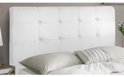 Cabeceira Cama Box Casal King 193cm Luna I02 Sintético Branco - Mpozen