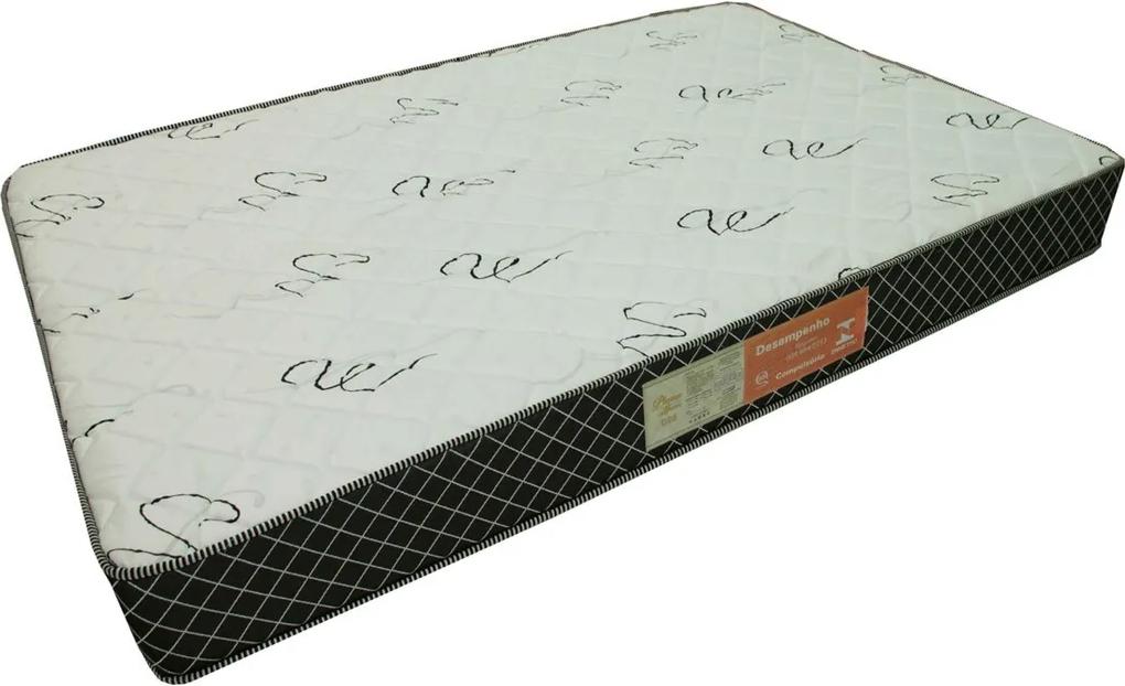 Colchão Espuma Confortex D28 Viúva 128x188x18 Branco/Preto- Plumatex