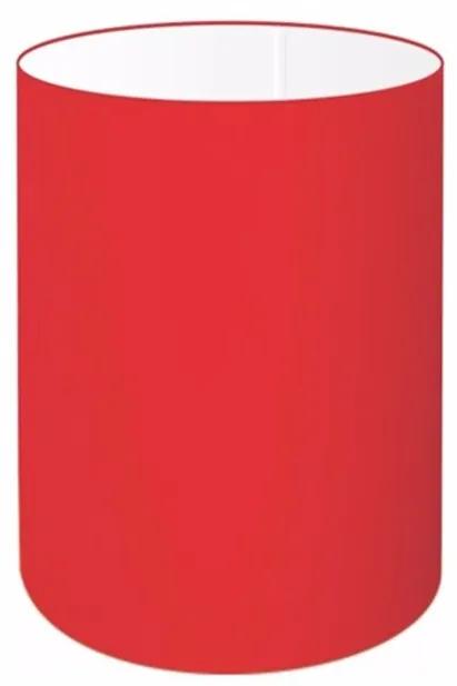 Cúpula Abajur Cilíndrica Cp-7003 Ø15x20cm Vermelho