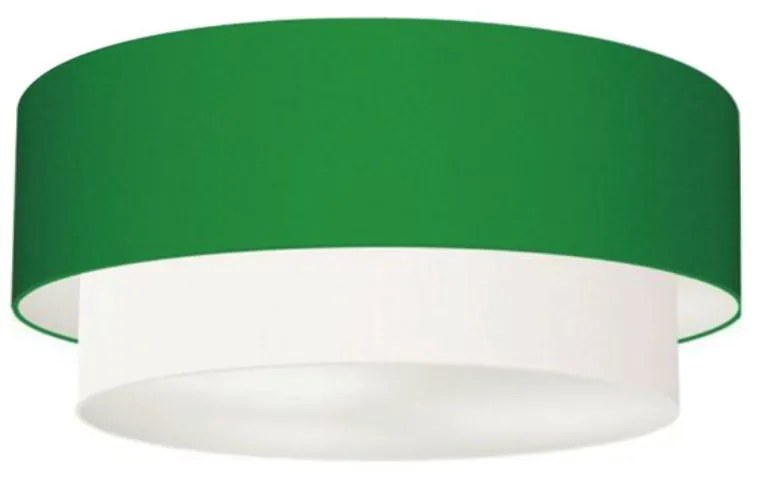 Plafon Para Suíte Cilíndrico ST-3024 Cúpula Cor Verde Folha Branco