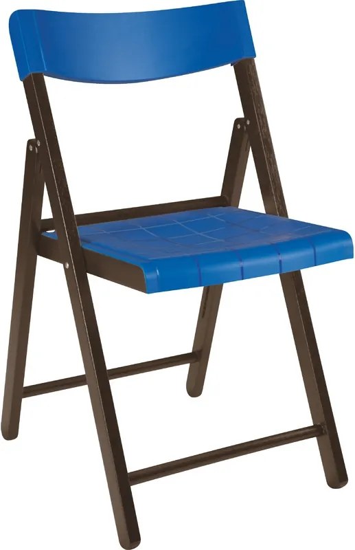 Cadeira Potenza de Madeira Tauarí Tabaco/ Azul - Tramontina