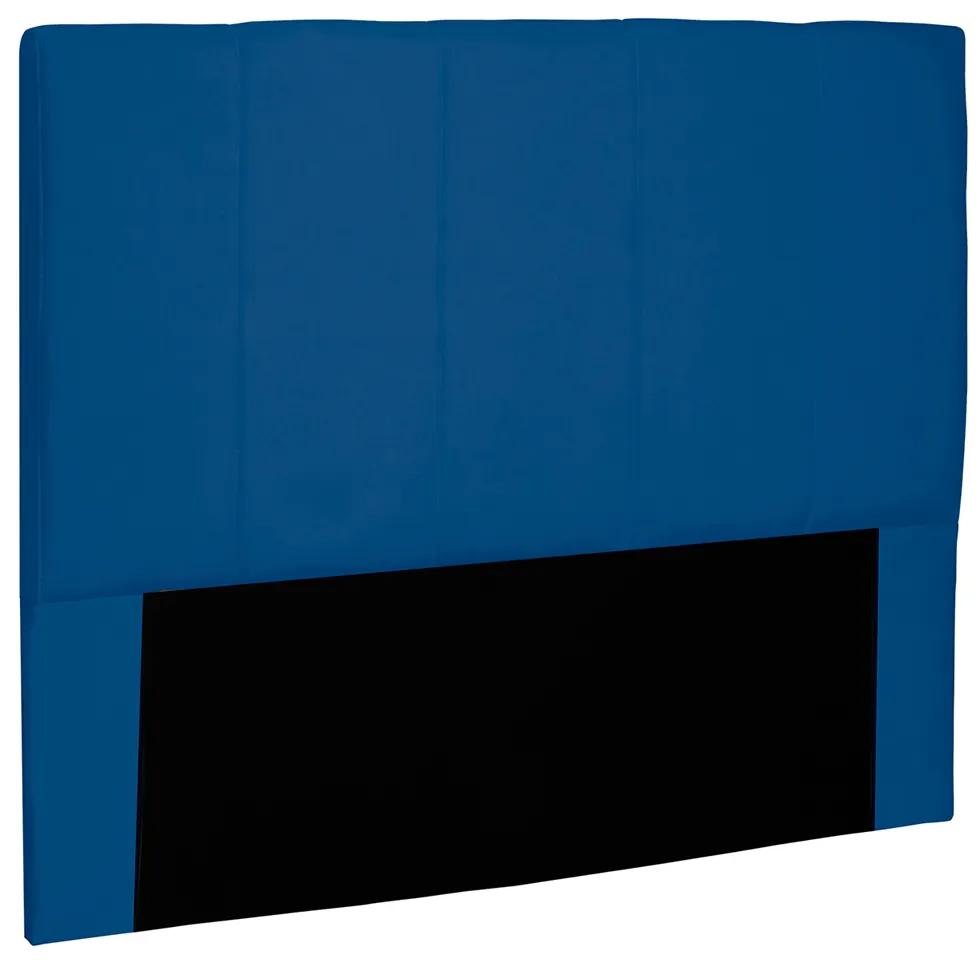 Cabeceira Decorativa Casal 1,40M Erza Suede Azul Marinho G63 - Gran Belo
