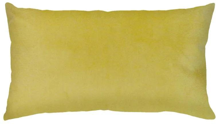 Capa de Almofada Retangular Lisa Amarela Ouro 60x30cm