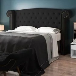 Cabeceira Cama Box Casal 140cm Provença P02 Veludo Preto - Mpozenato