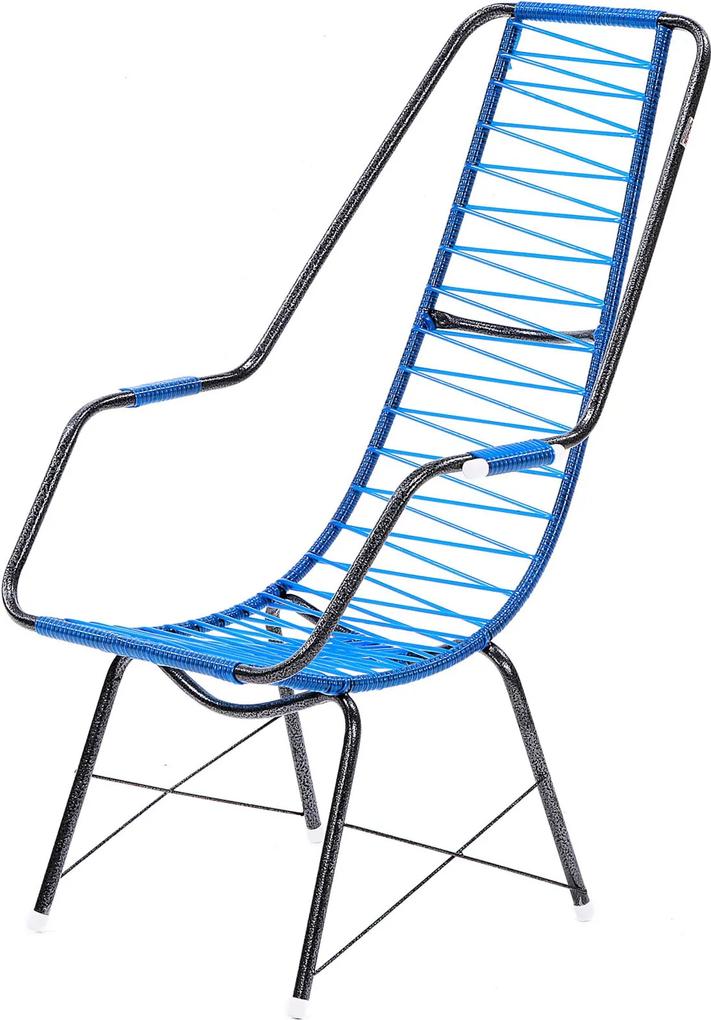 Cadeira De Fio Trançado Eletrostático Plus Azul Fabone Móveis