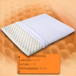 Colchonete Para Mini Berço 65x90cm Látex Lavável Branco - Fibrasca