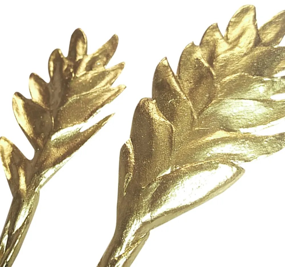 Folhagem Natalina Helicônia Dourado 45,5 cm D'Rossi