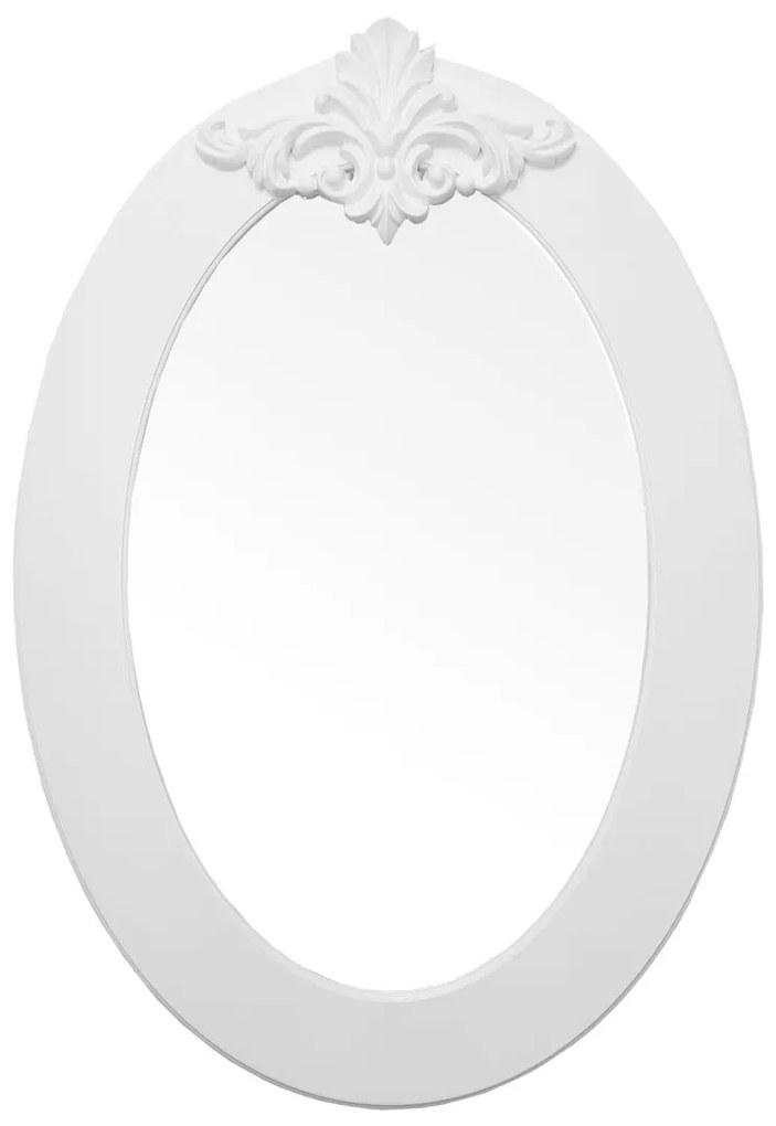 Espelho Lavanda Oval - Branco Provençal Kleiner