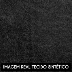 Sofá 3 Lugares 180cm Living Pés Curvos Santi D05 Sintético Preto - Mpo