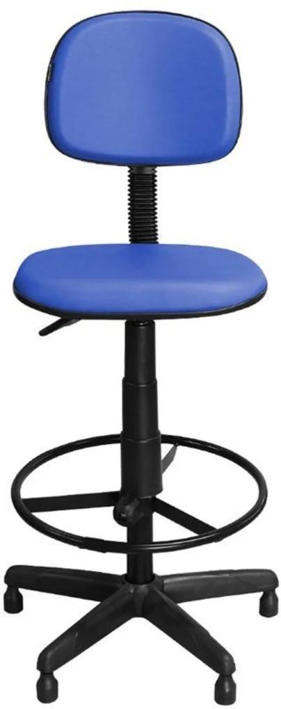 Cadeira de Caixa Pethiflex CSX-02 Giratória Couro Azul