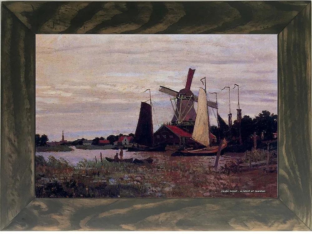 Quadro Decorativo A4 Windmill at Zaandam 1 - Claude Monet Cosi Dimora