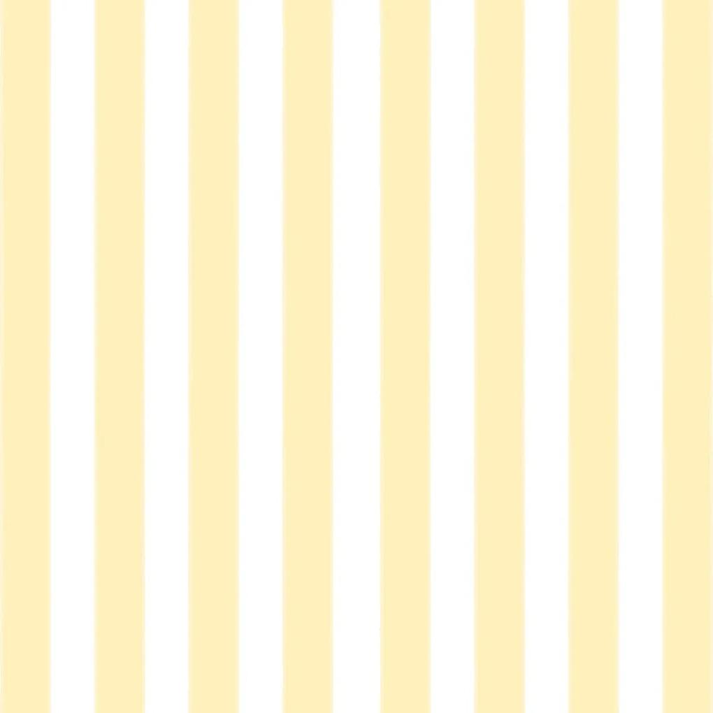 Papel de Parede Listrado Amarelo 52cm x 10m Novo Encanto