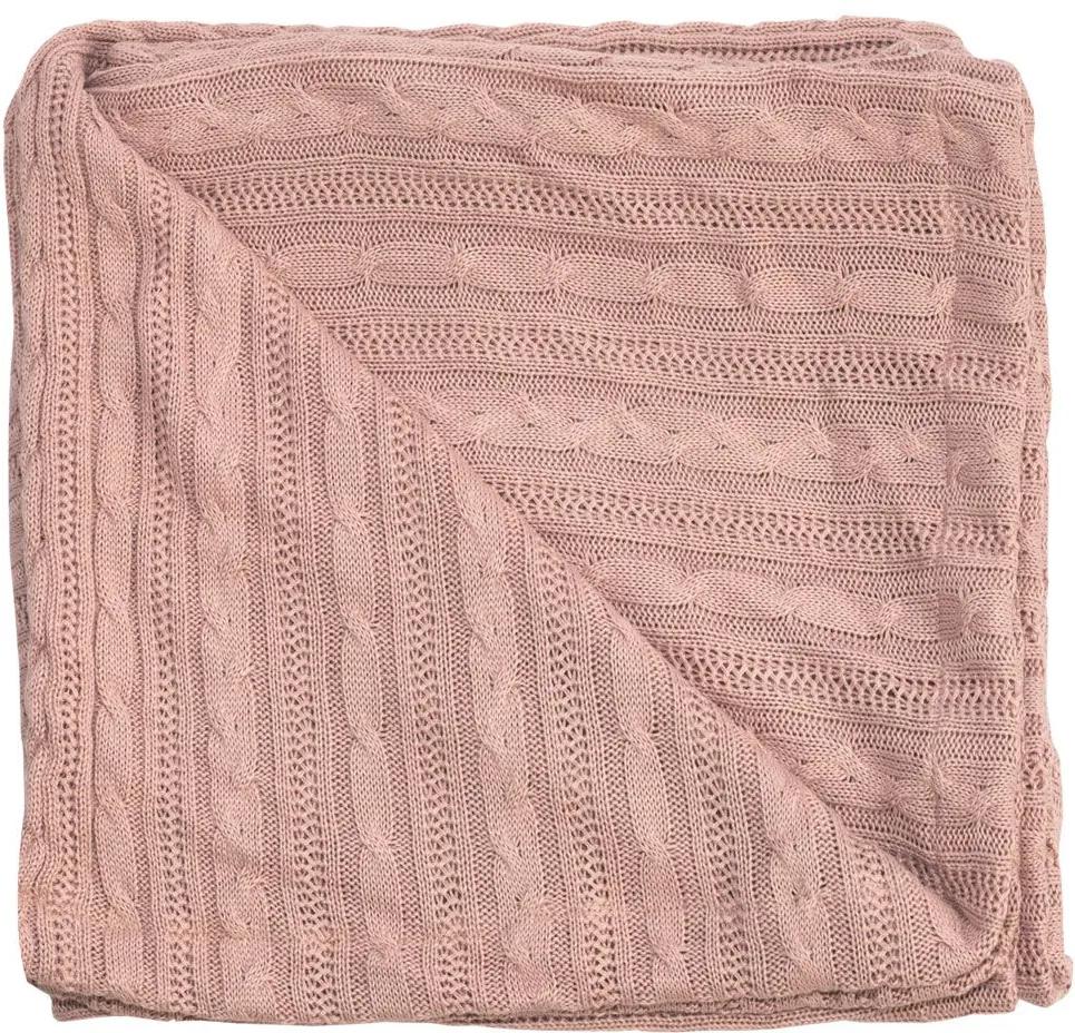 Cobertor Cobre Leito para Berço Tricot Rosê
