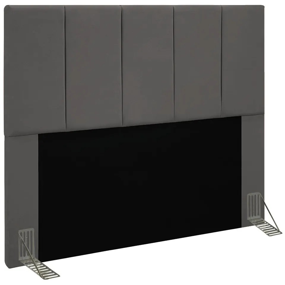 Cabeceira Perola Para Cama Box king 195 cm Suede - D'Rossi - Grafite