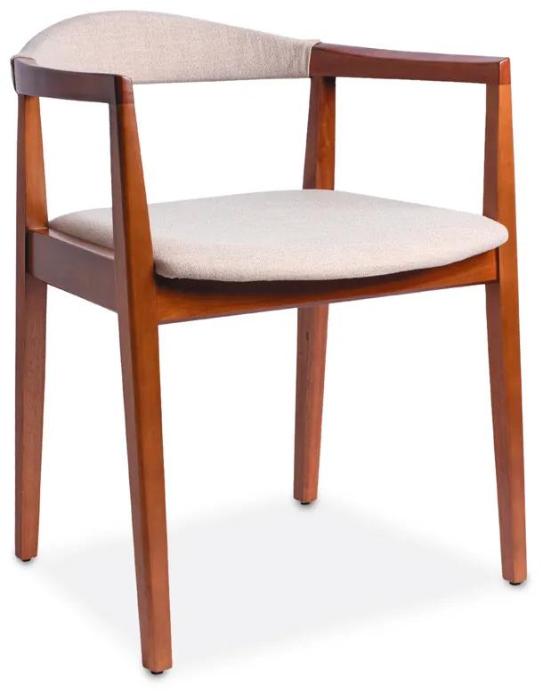 Cadeira com Braço Rebeca Estofada Estrutura Madeira Liptus Design Sustentável