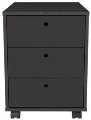 Conjunto Escritório Home Office 4 Peças Nil A06 Ipê/Preto - Mpozenato