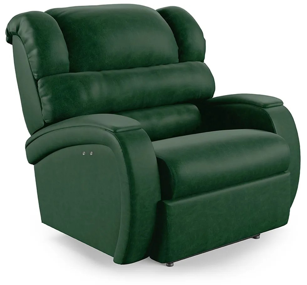 Poltrona do Papai Reclinável Napoli Power Touch Massagem PU FH1 - D'Rossi - Verde Musgo