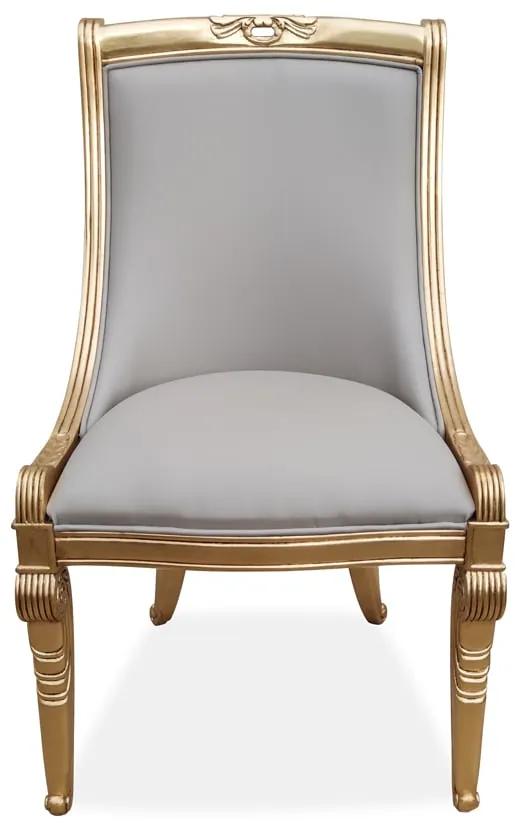 Cadeira Napoleão Entalhada Madeira Maciça Design de Luxo Peça Artesanal