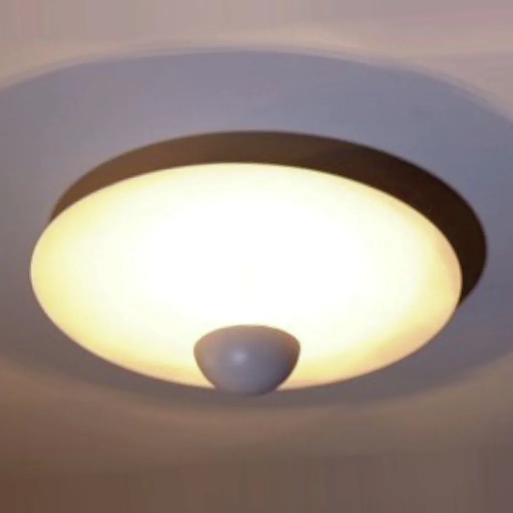 Plafon Rebatedor Ø40X22Cm Disco Curco Alumínio 01Xled 9W 2700K - Old A... (PRETO, Igual a Cor Estrutura, 220v)