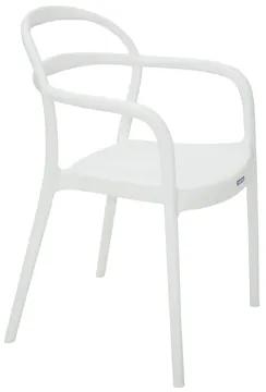 Cadeira Tramontina Sissi Branca com Braços em Polipropileno e Fibra de Vidro 92045010