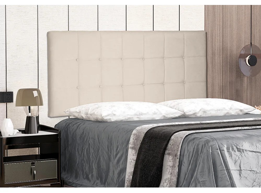 Cabeceira Painel Verona Para Cama Box Casal 140 cm Suede - D'Rossi - Bege